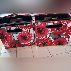 Thirty One Fold & File Bold Bloom Office Paper Organizer Storage Bin X 2 EC